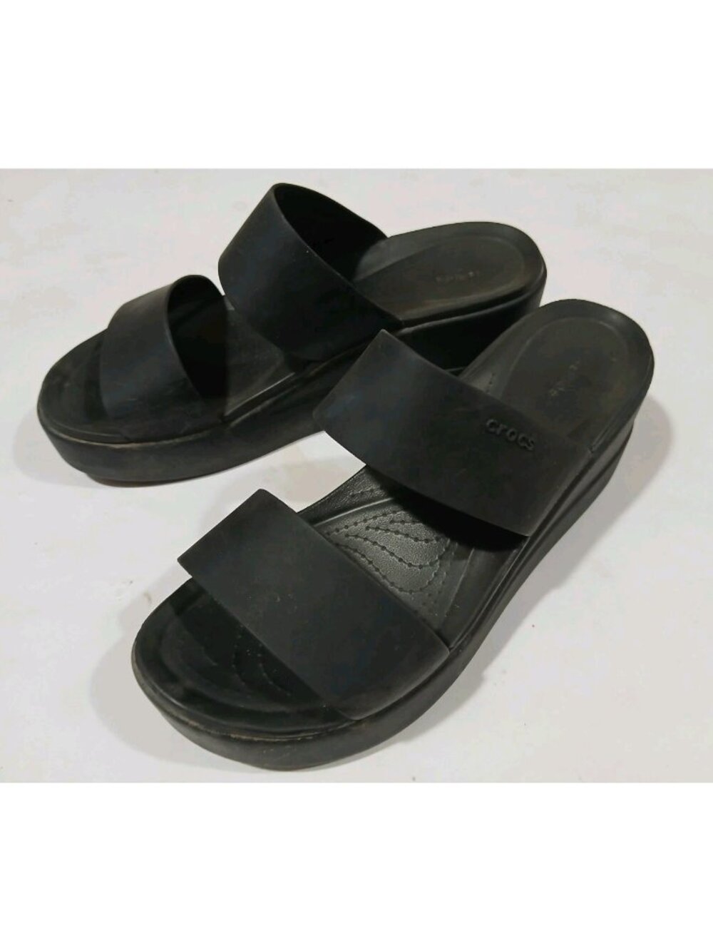 Crocs Brooklyn LiteRide Low Wedge Platform Sandals